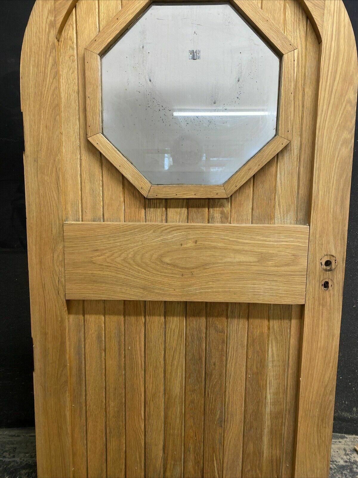 photo for sale Arched Solid Oak Front Door Antique Period Reclaimed Old Wood Glazed External