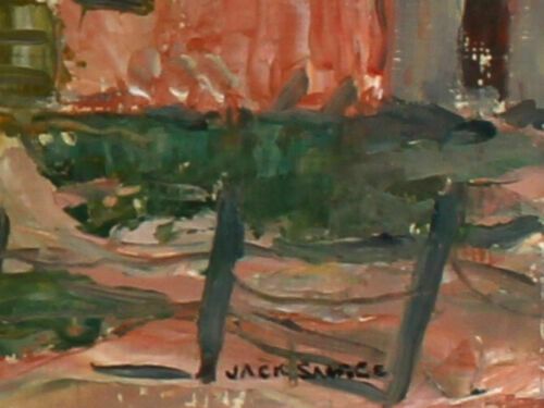 Oil On Card By Jack Savage Farmyard Scene photo for sale
