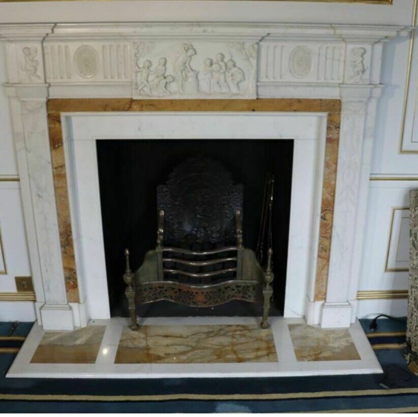 Georgian Revival Marble Antique Fire Surround Fireplace Reclaimed Hearth Royal