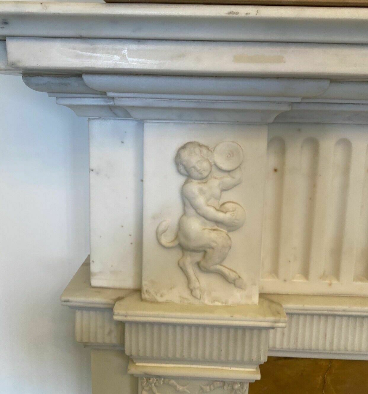 Georgian Revival Marble Antique Fire Surround Fireplace Reclaimed Hearth Royal photo vinterior