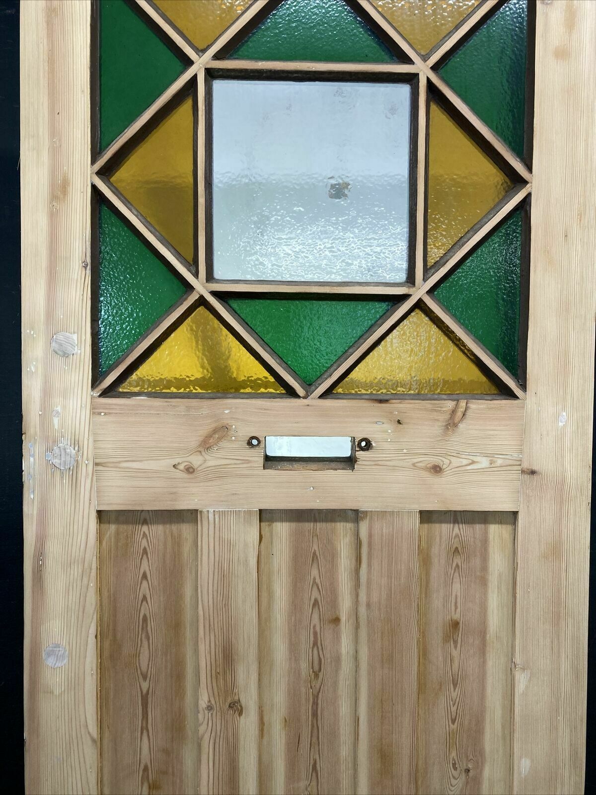 photo furniture Art Deco Stained Glass Front Door Antique Period Reclaimed Old 20s 30s Pine Wood
