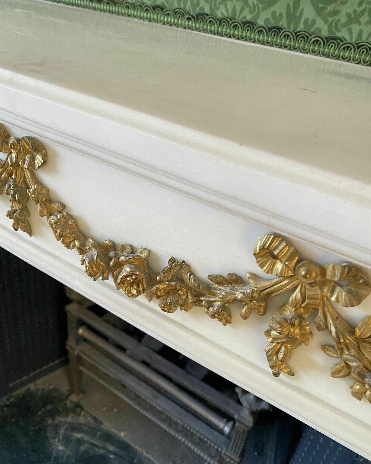 Carved Marble Empire & Ormolu Fireplace Reclaimed Period Antique Hearth Surround photo buy