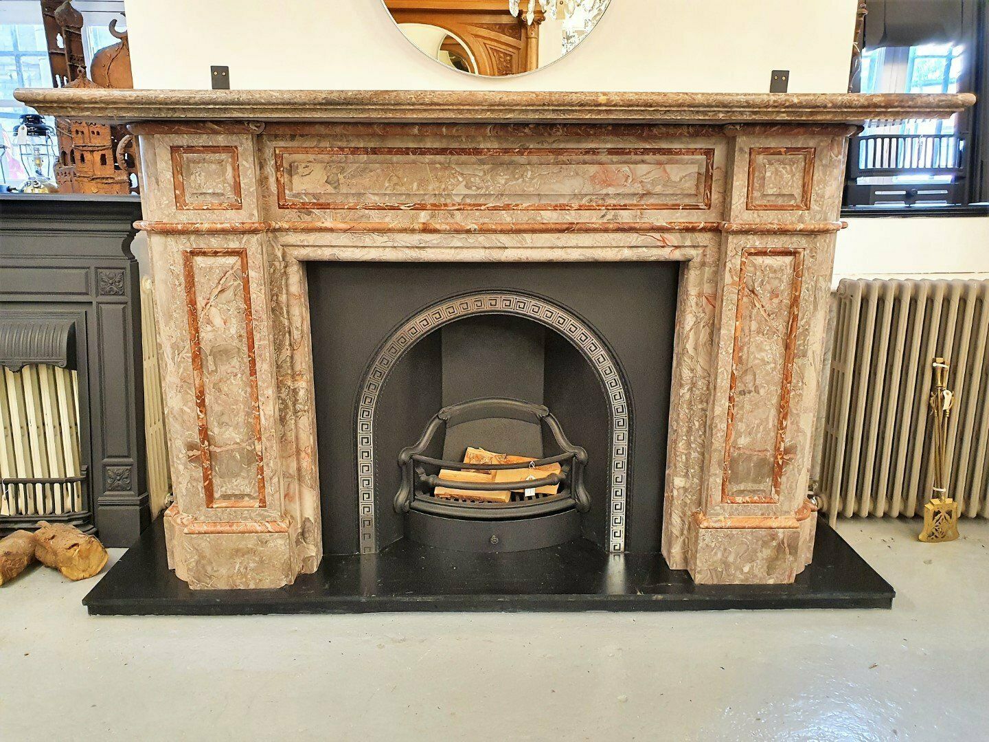 Original Reclaimed Scottish Victorian Ashburton Marble Fireplace Mantel 0385