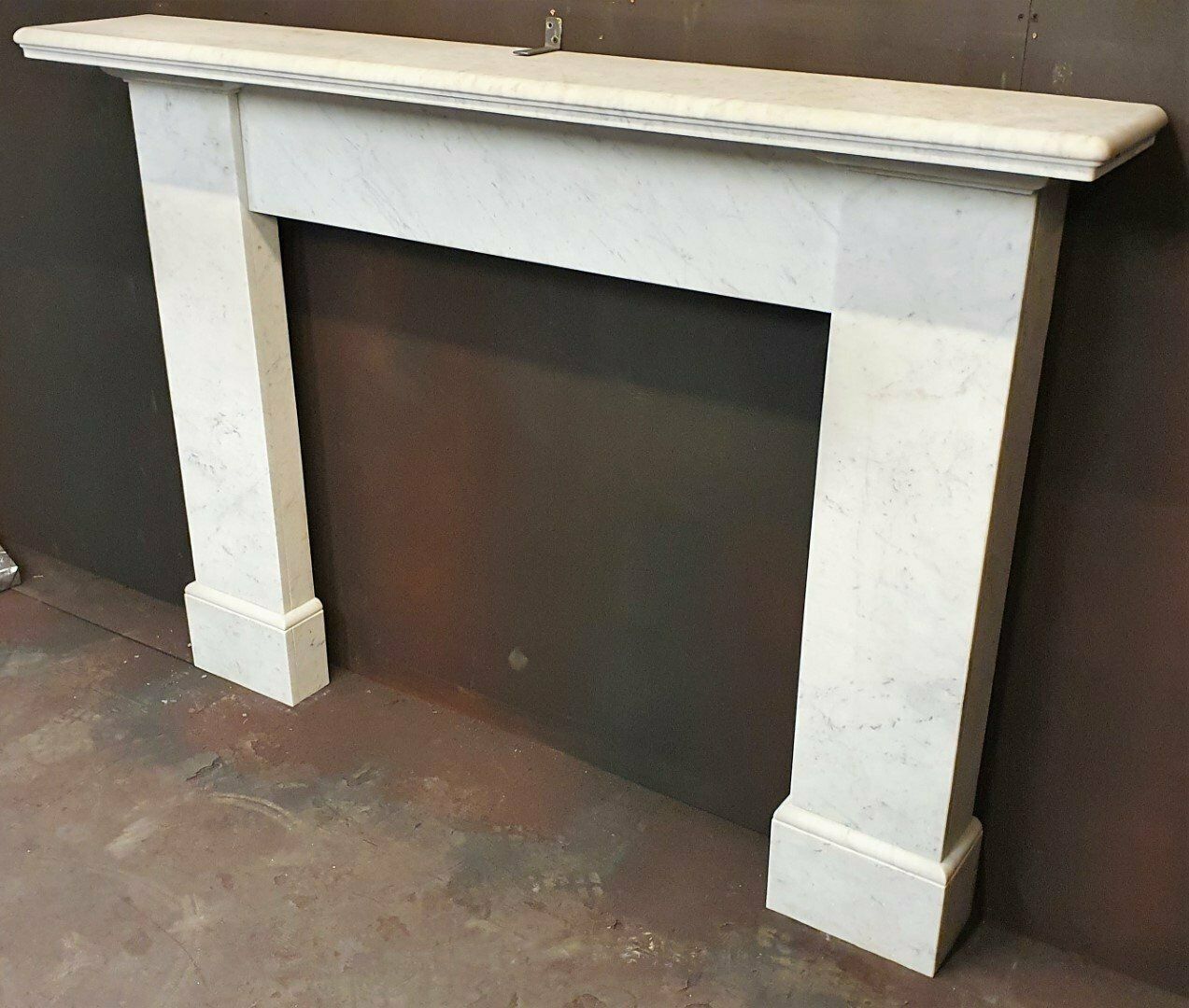 Original Scottish Victorian Carrara Marble Fireplace Mantel photo for sale