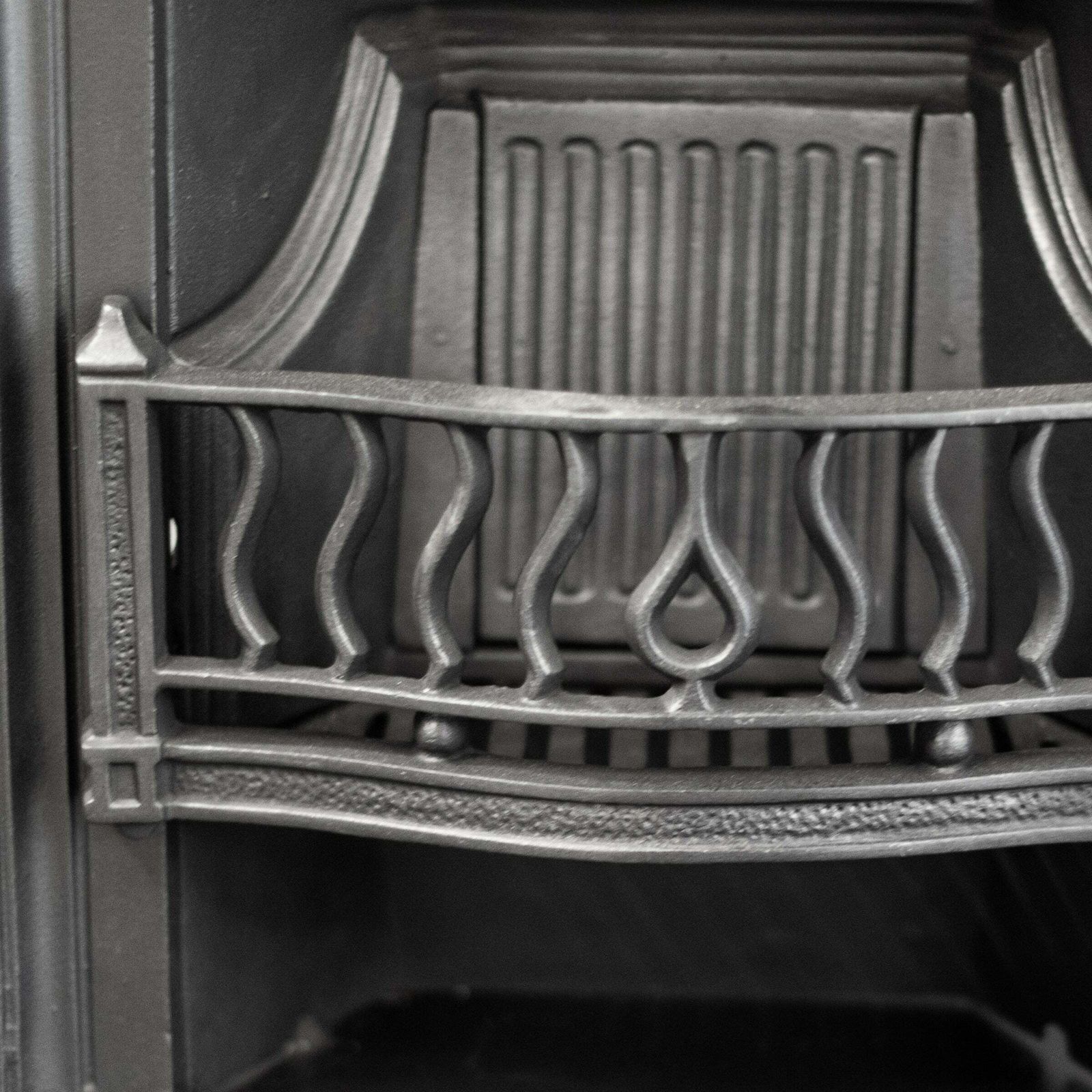 Antique Art Nouveau Cast Iron Combination Fireplace photo vinterior