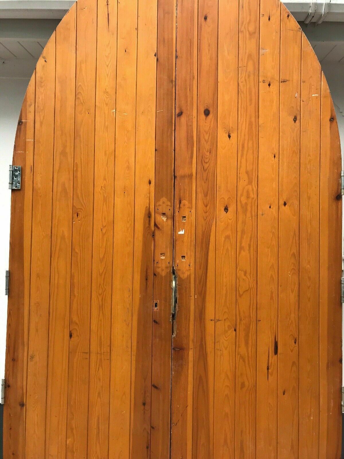 Large Tudor Church Door Set Antique Period Reclaimed Old Arched Nordic Pine Wood photo buy