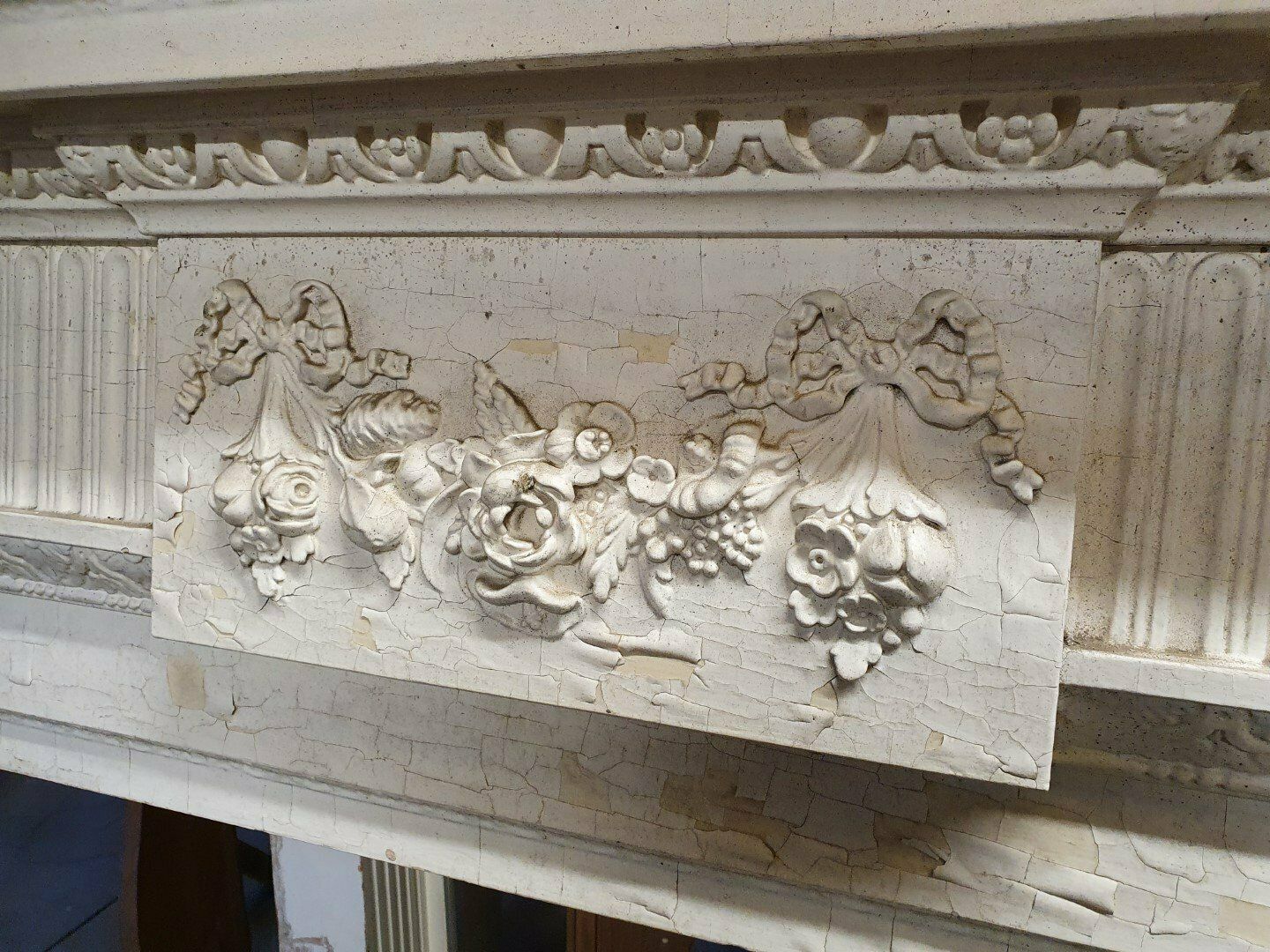 Unrestored Large Scottish Original Wooden Fireplace Mantel photo furniture