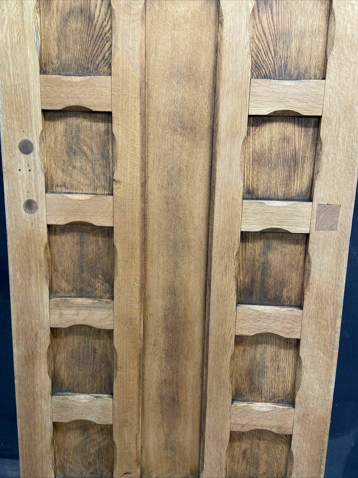 Solid Oak Front Door Arts Crafts Old Period Antique Glass Reclaimed Wood Iron photo for sale