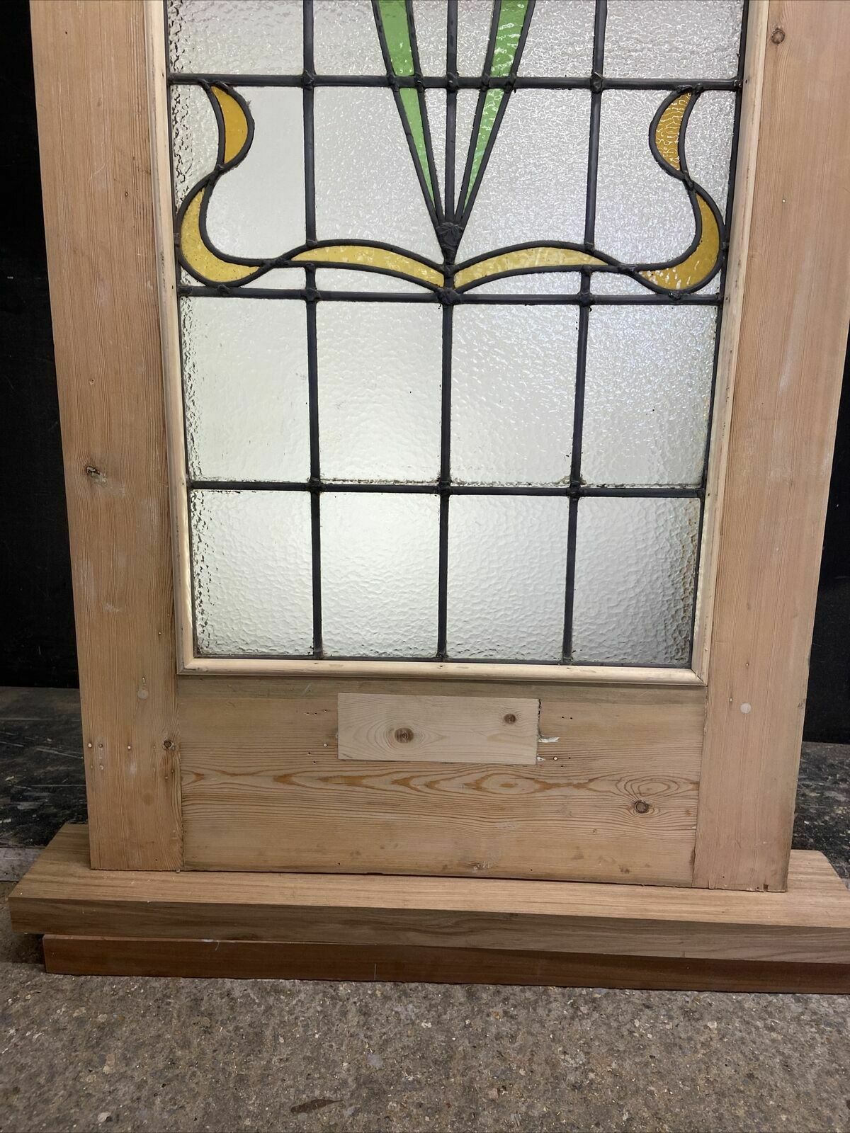 Home Fixtures Victorian Front Door Period Stained Glass Old Reclaimed Antique Wood Lead photo