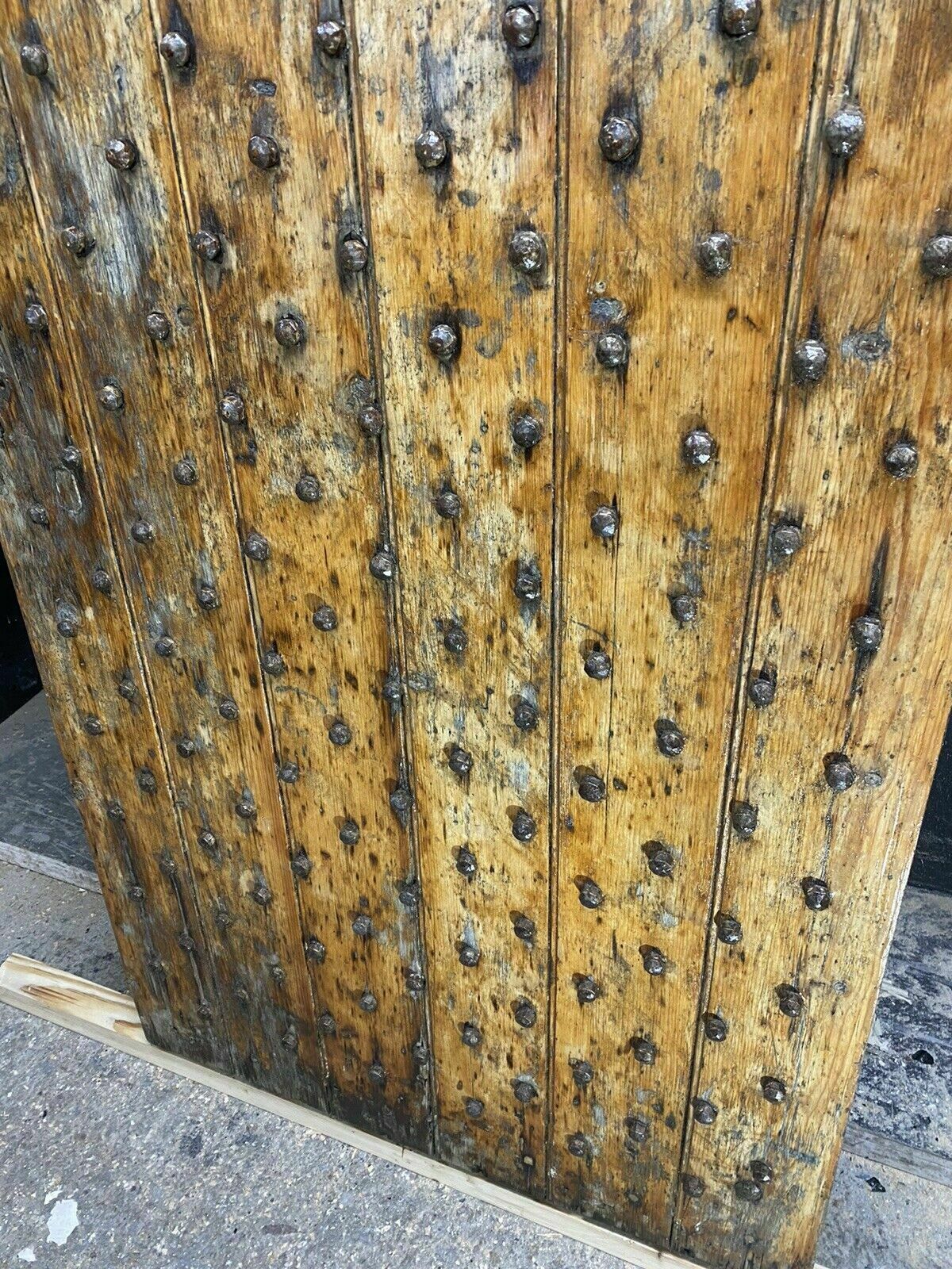 Home Fixtures 18th Century Front Door Old Period Wood Antique Reclaimed Hand Made Nails Bolts photo
