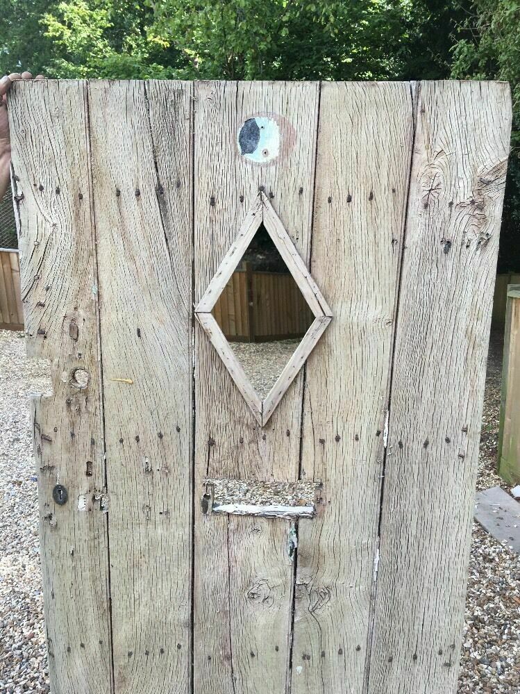 Solid Oak Front Door Period Wood Reclaimed Rustic Antique 1600s Old Wood Iron photo furniture