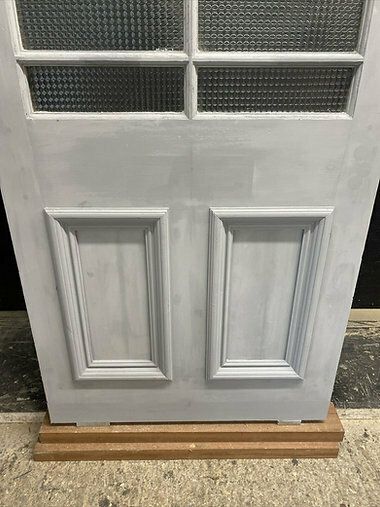 Large Victorian Front Door Antique Period Glazing Reclaimed Old Pine Wood Used photo 2183.0