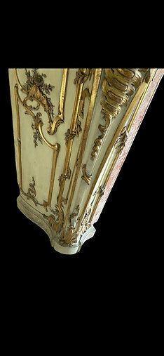 Rare Marble & Gilt Wood Antique Fire Surround Fireplace Reclaimed Royal Prov photo Home Fixtures