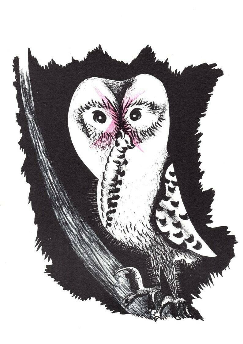 Original Lithograph Jean Lurçat "Owl Of Good Hope" photo furniture