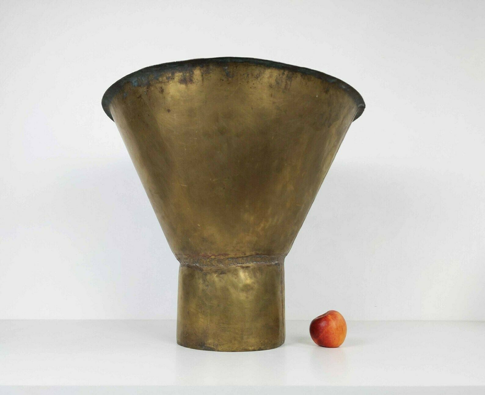 Huge Antique Brass Winery Funnel, Vineyard Tool, Wine Lovers Gift, Armagnac And Brandy, Brass Container, Winery Decor, Wine Tasting,