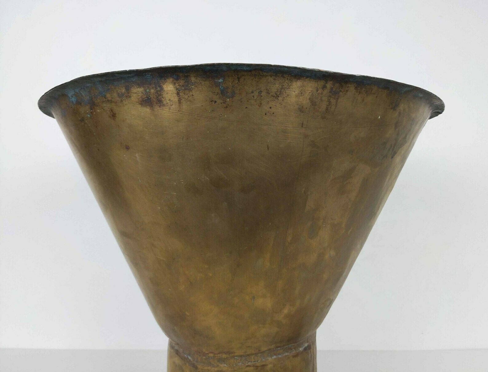 Huge Antique Brass Winery Funnel, Vineyard Tool, Wine Lovers Gift, Armagnac And Brandy, Brass Container, Winery Decor, Wine Tasting, photo furniture