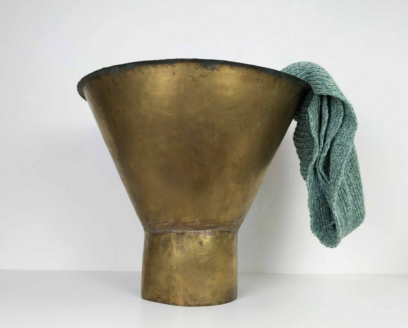 photo for sale Huge Antique Brass Winery Funnel, Vineyard Tool, Wine Lovers Gift, Armagnac And Brandy, Brass Container, Winery Decor, Wine Tasting,