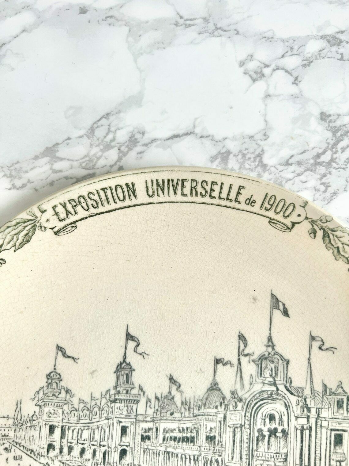 Choisy Le Roi Hb   Pair Of Rare Plates In Fine Pottery Illustrating The Universal Exhibition Of 1900 photo vinterior