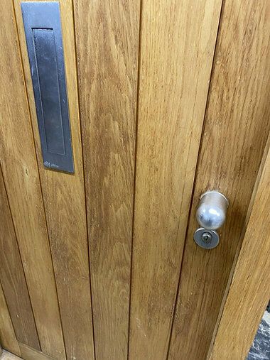 Brute Heavy Solid Oak Front Door Frame Reclaimed Bespoke Hardwood Glazed Keys photo 2183.0