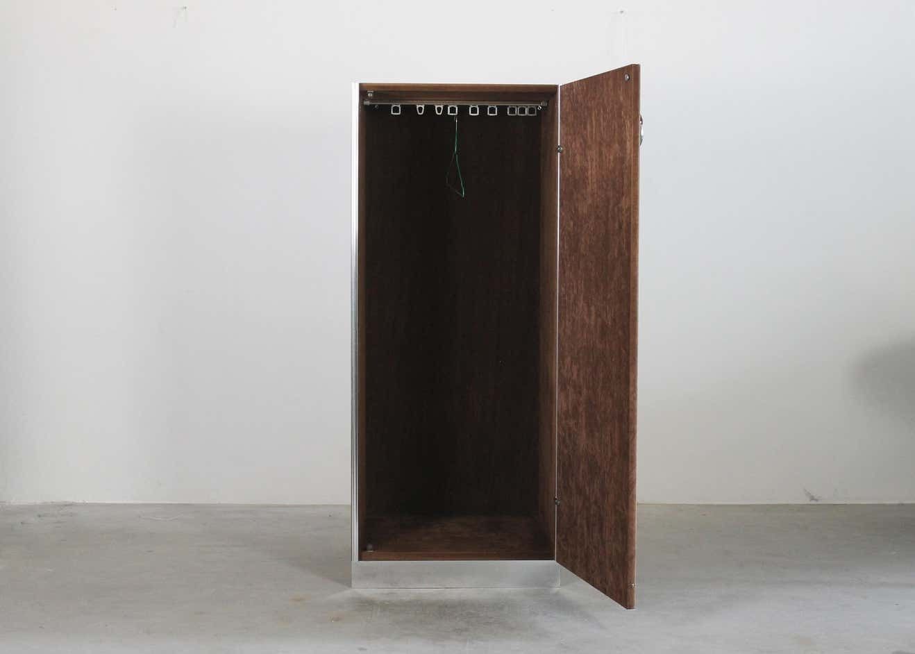 Guido Faleschini Wardrobe In Brown Suede By Mariani Italy 1960s photo furniture