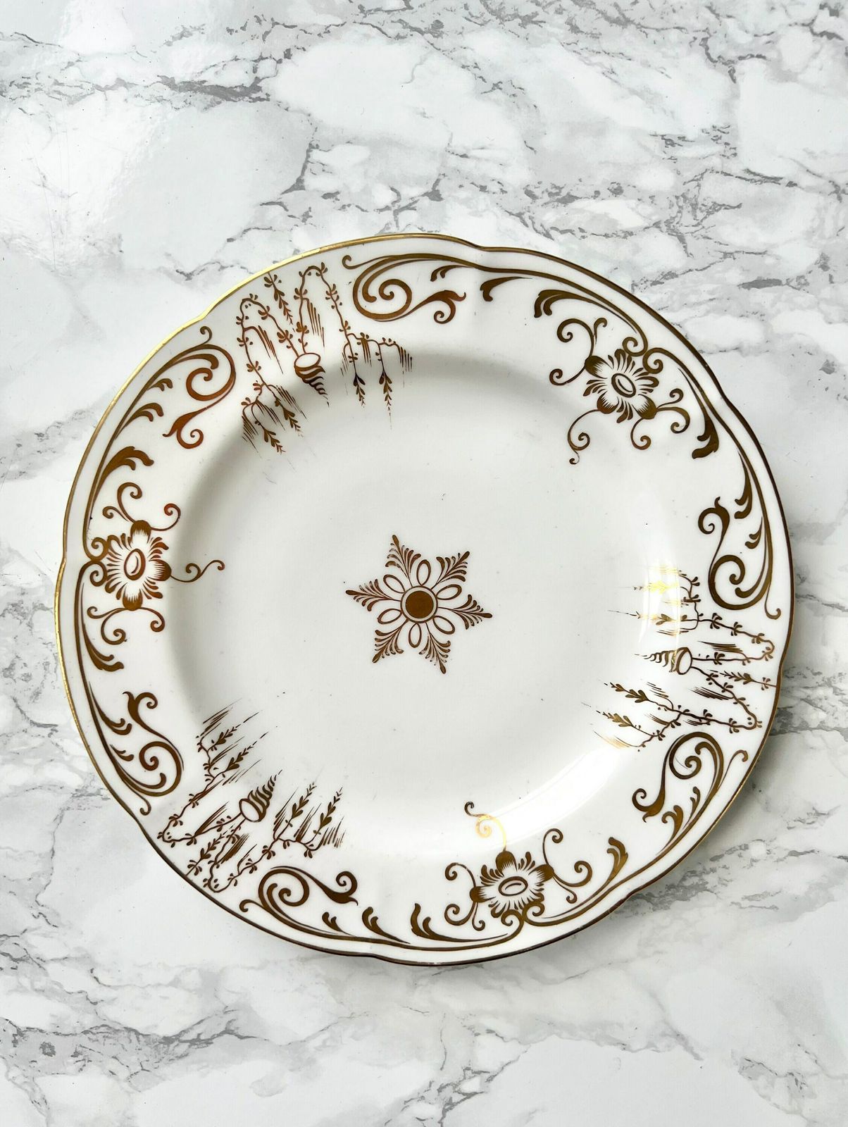 Set Of 3 Antique Porcelain Dishes With Hand Gilt Decoration photo 72.0