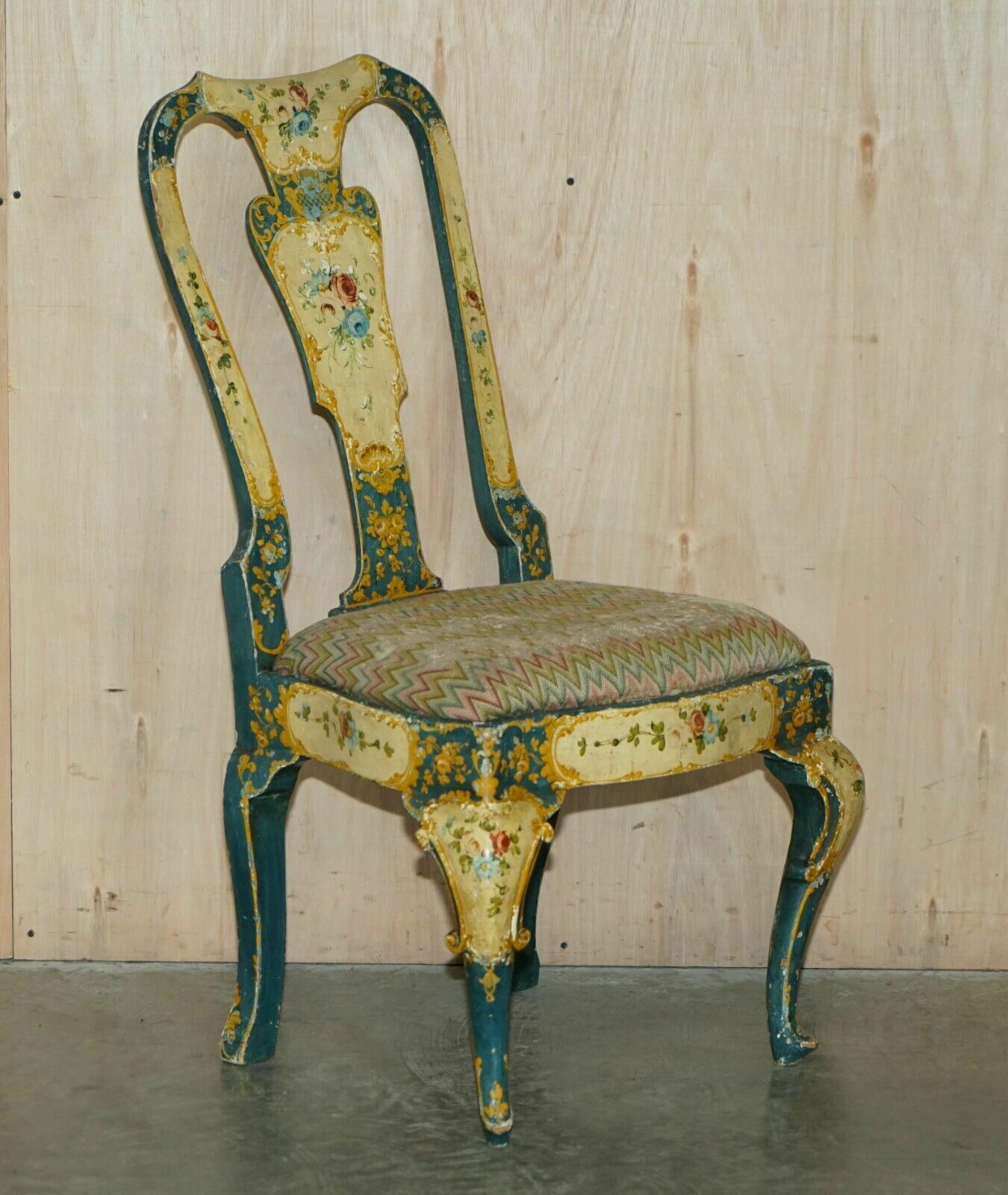 photo vintage Pair Of Antique Regency Chairs & Matching Table From Glenalmond Estate Scotland