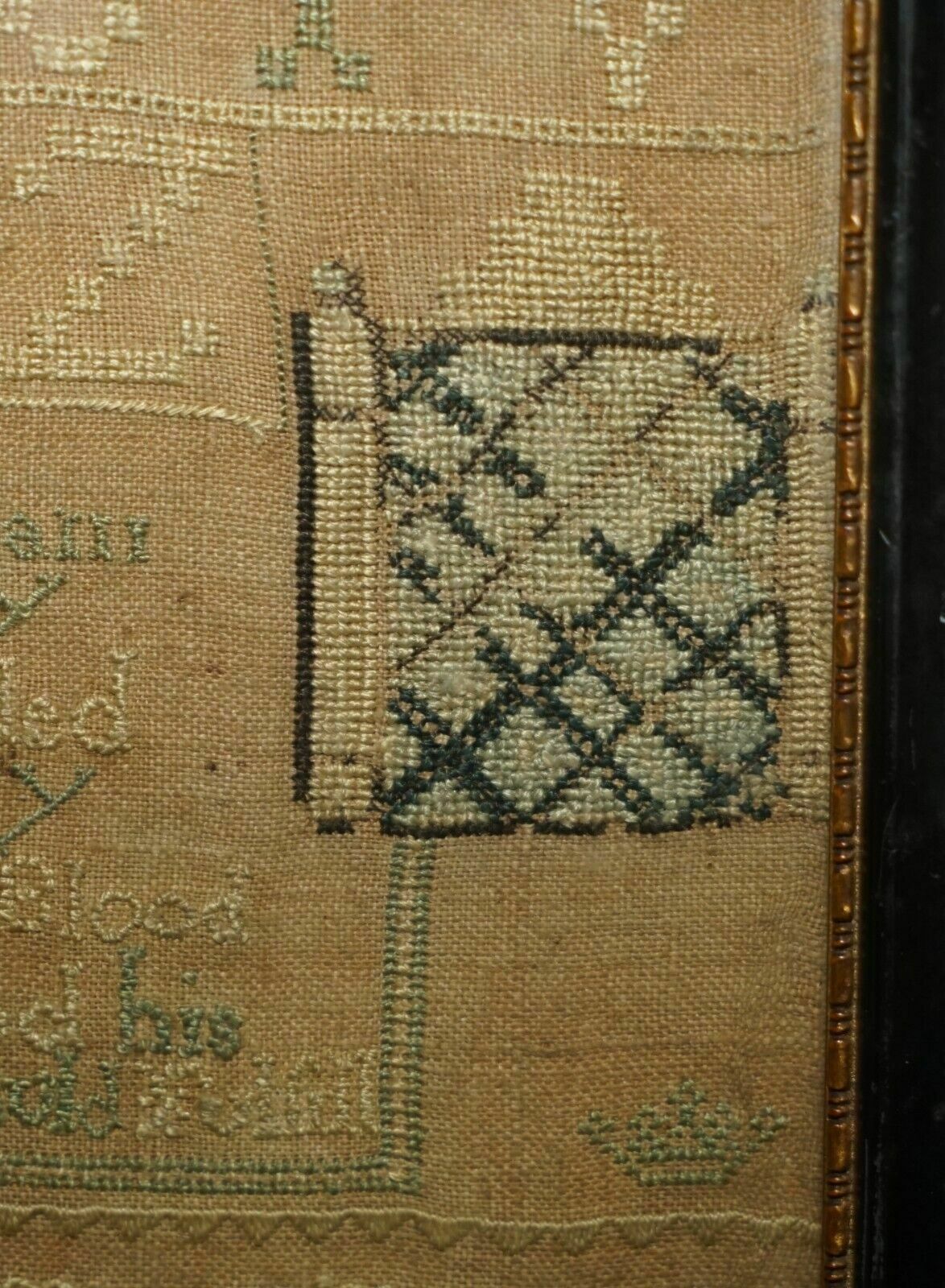 photo for sale Antique 1747 Mary Campbell Of Scotland George II Needlework Sampler