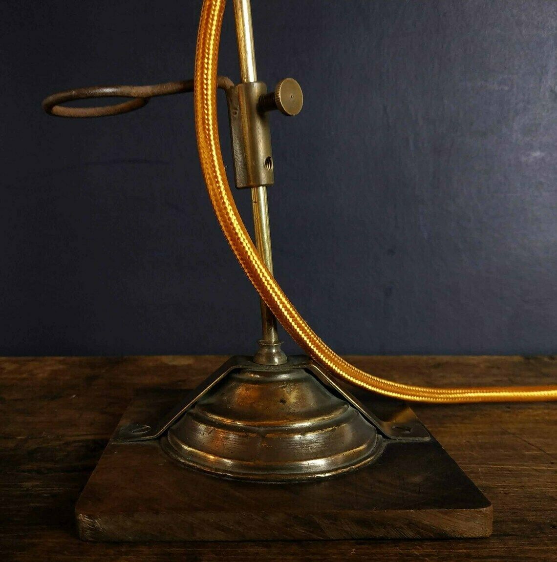 Antique Steam Punk Lamp, Antique Industrial Lamp, Antique Scratch Built Lamp, Antique Table Lamp, Antique Folk Art, Antique French Light photo for sale