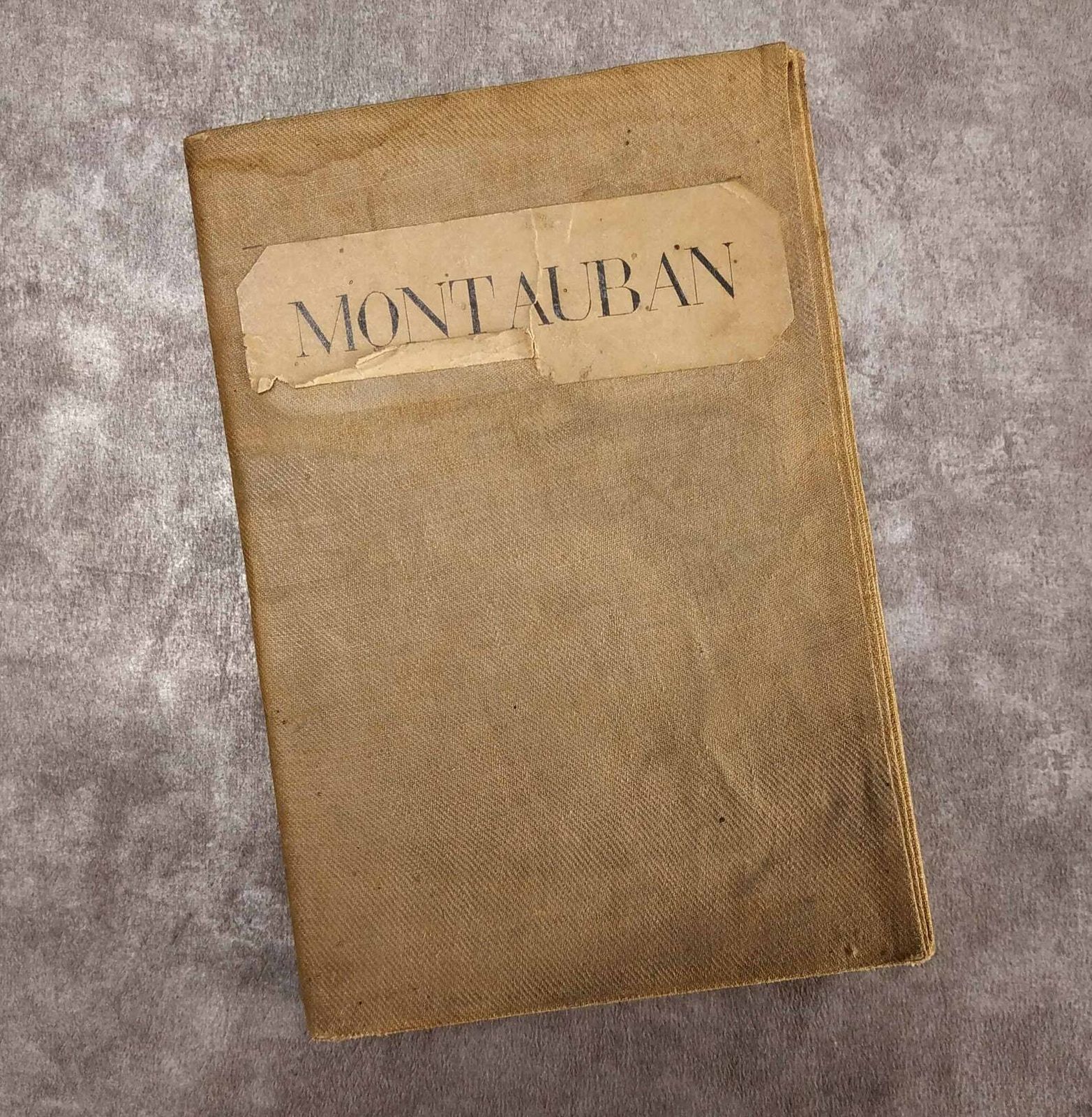 photo for sale Antique French Map, 19th Century Military Map Of Montabaun And Countryside,Antique 1860s Lemercier Folding Map On Fabric,Map Collectors Gift