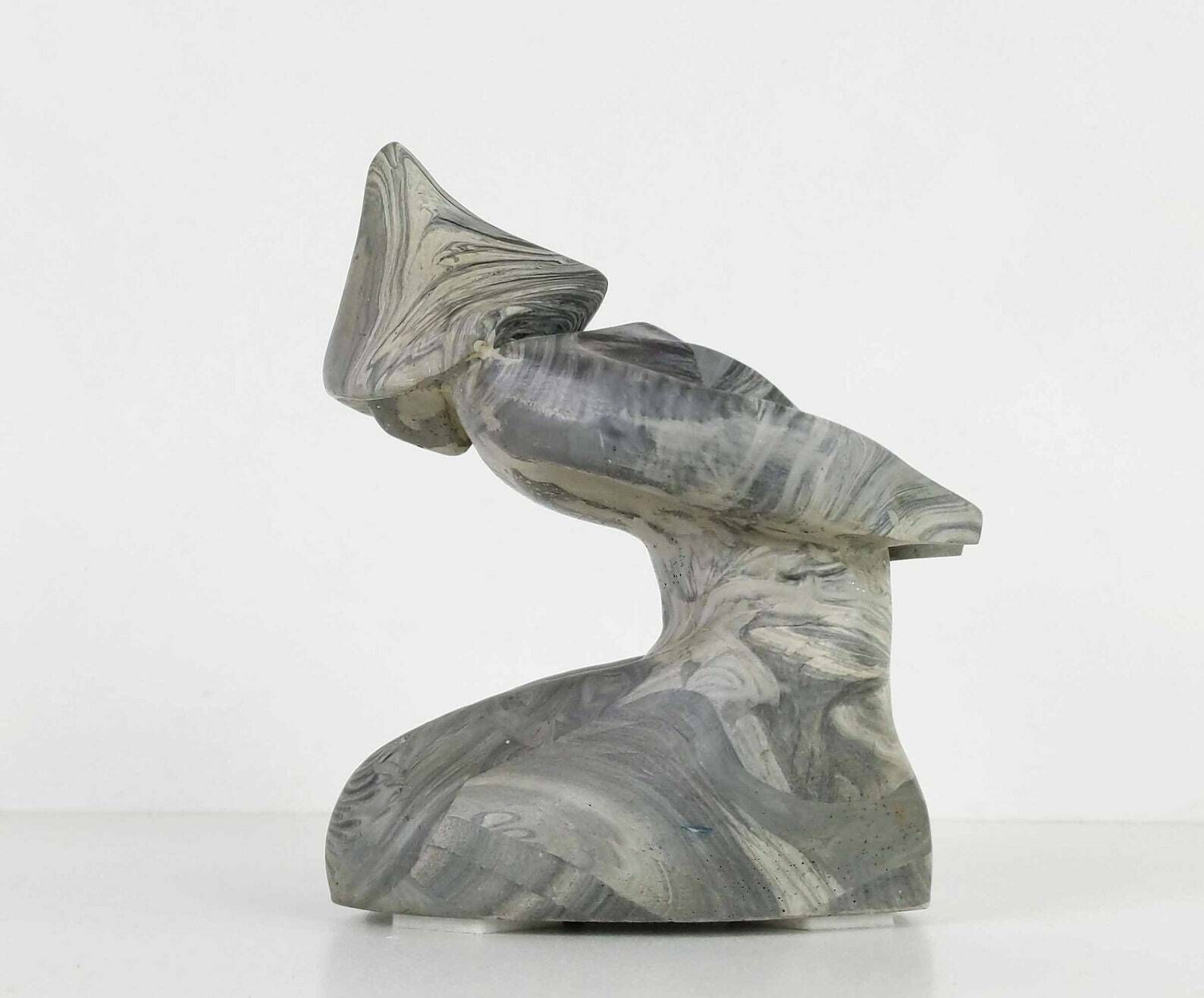 French Statue, Signed French Sculpture By Willy Pinna, French Ceramic Sculpture, Composite Marble Decorative Statue