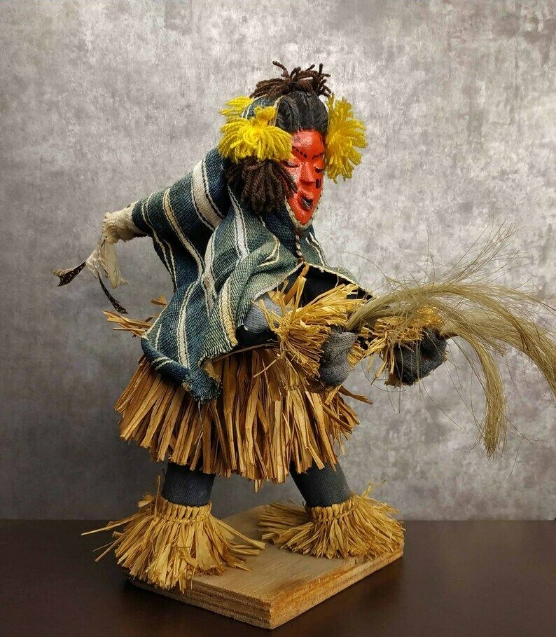 Vintage African Tribal Art Doll, Dan Tribe Wooden Dancing Figure, Primitive African Doll, Folk Art Figurine, Stilt Dancer Doll, Wooden Doll photo 147.0