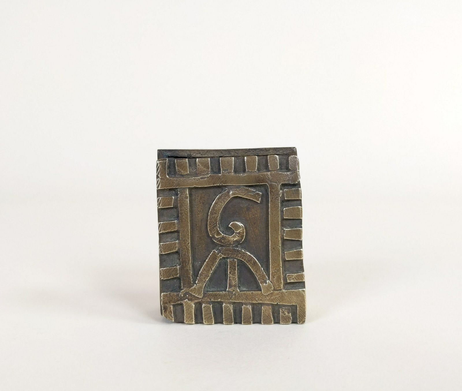 photo for sale West Africa Ghana Ashanti Akan Gold Dust Box Late 19th Century To Early 20th Century, Antique African Art