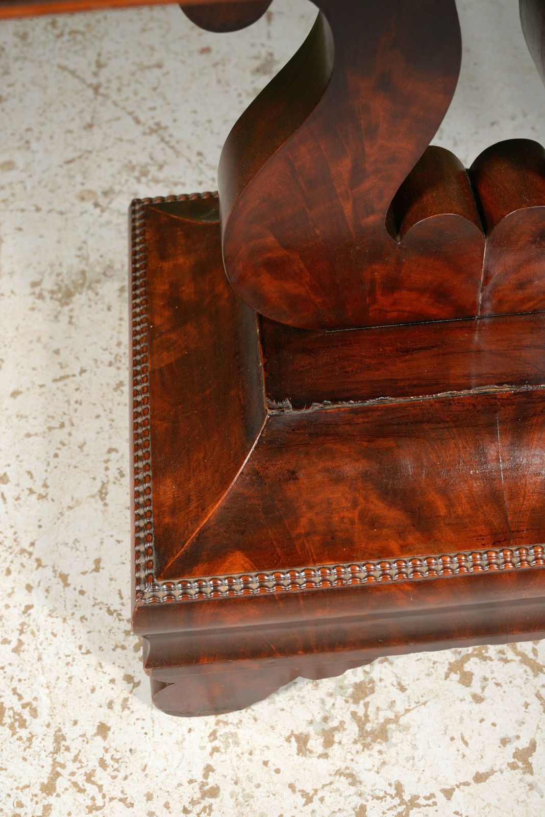 650.0 A Rare American Mahogany Folding Tea Table By J. Malburg, Philadelphia   C.1840 photo