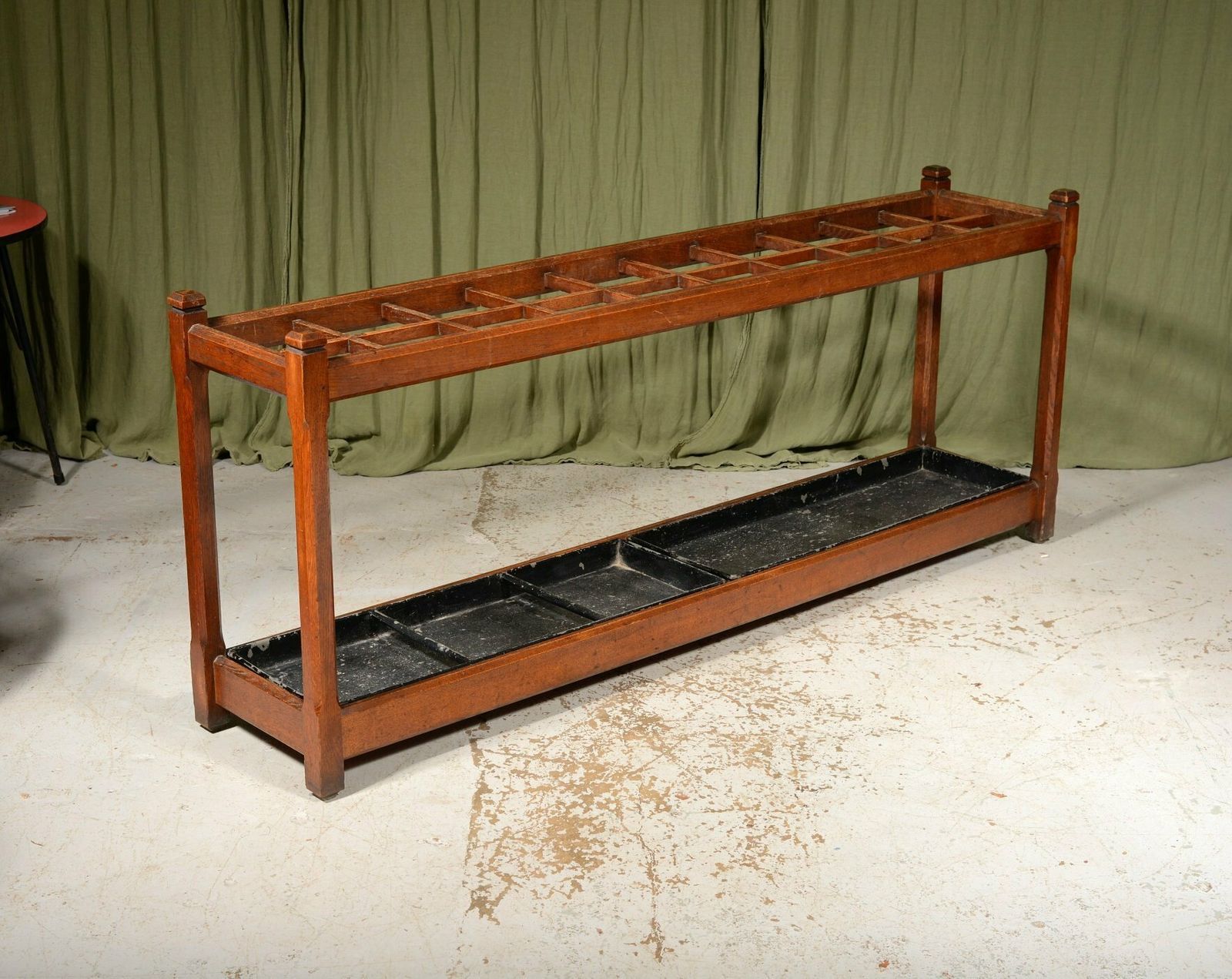 A Very Large Victorian Country House Oak Stick / Umbrella Stand   C.1860 photo for sale