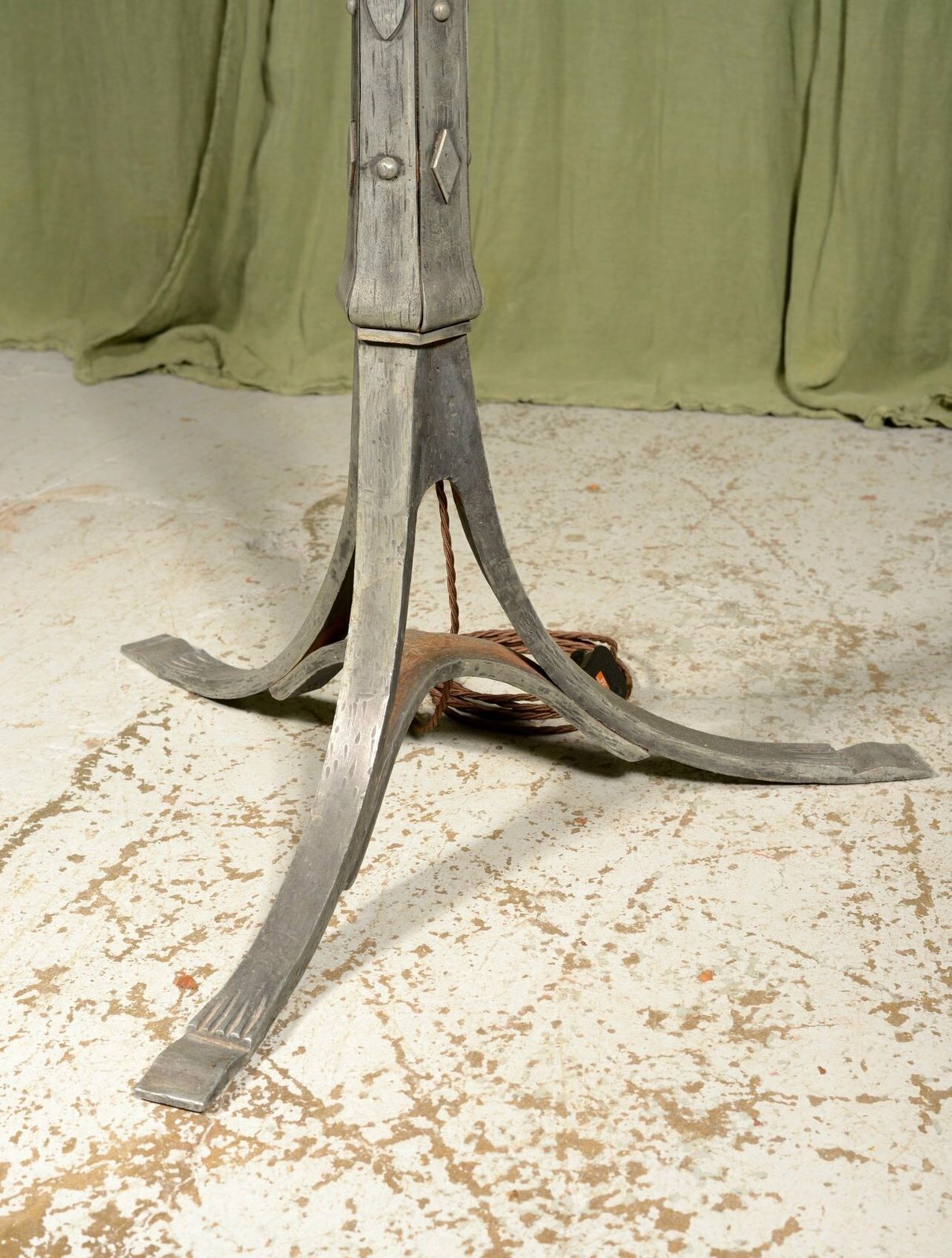 An Arts & Crafts Wrought Iron Standard Lamp In The Manner Of C.F.A. Voysey   C.1900 photo Lighting