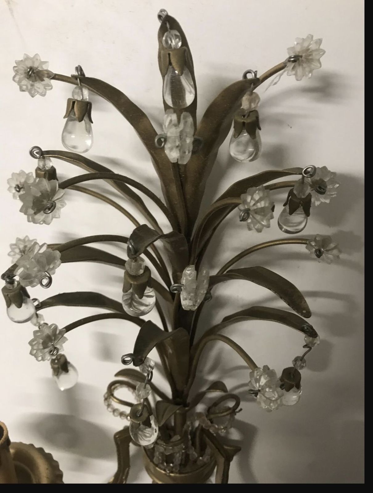 Antique Sconces With Murano Glass Drops  photo buy