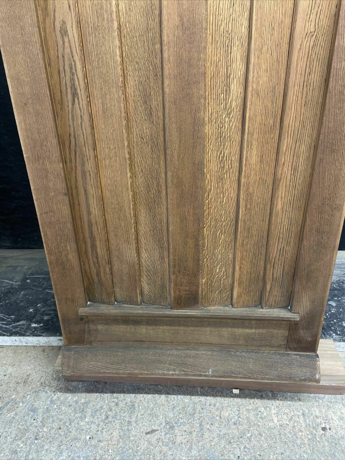 Solid Oak Front Door Arts Crafts Old Period Antique Glass Reclaimed Wood Iron photo 1293.0