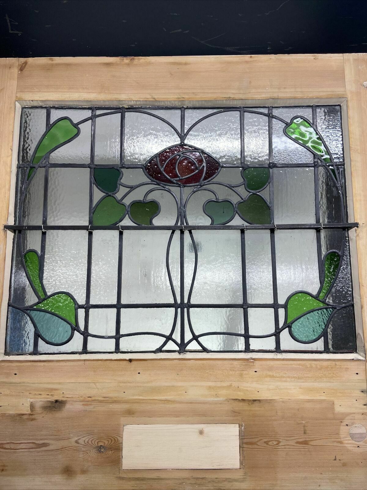 photo furniture X Large Victorian Stained Glass Front Door Old Reclaim Antique Wood Art Nouveau
