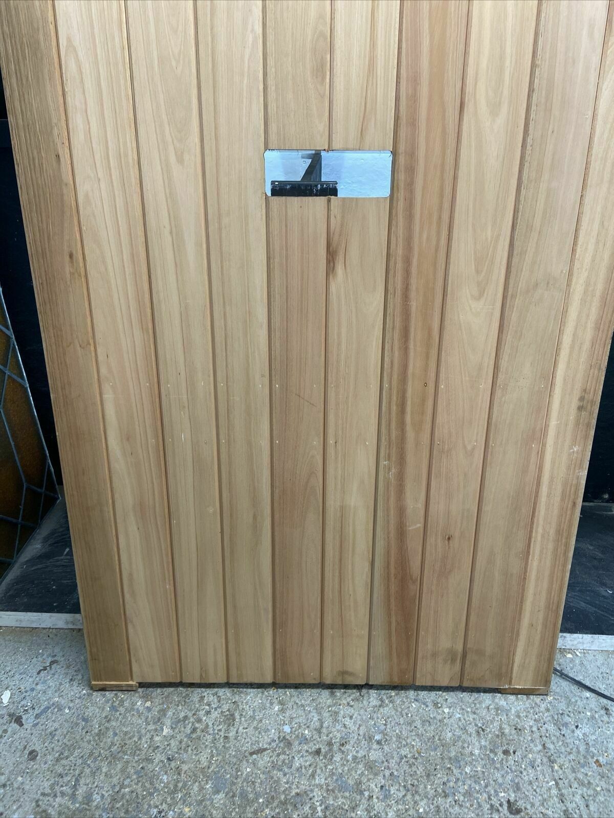 X Wide Front Door Solid Iroka Hand Made Hardwood Timber Wood Ledge Braced Unused photo Home Fixtures