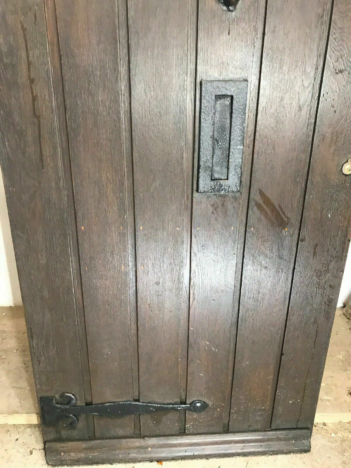Large Solid Oak Front Door Antique Old Period Wood Reclaimed Hardwood Unglazed photo Home Fixtures