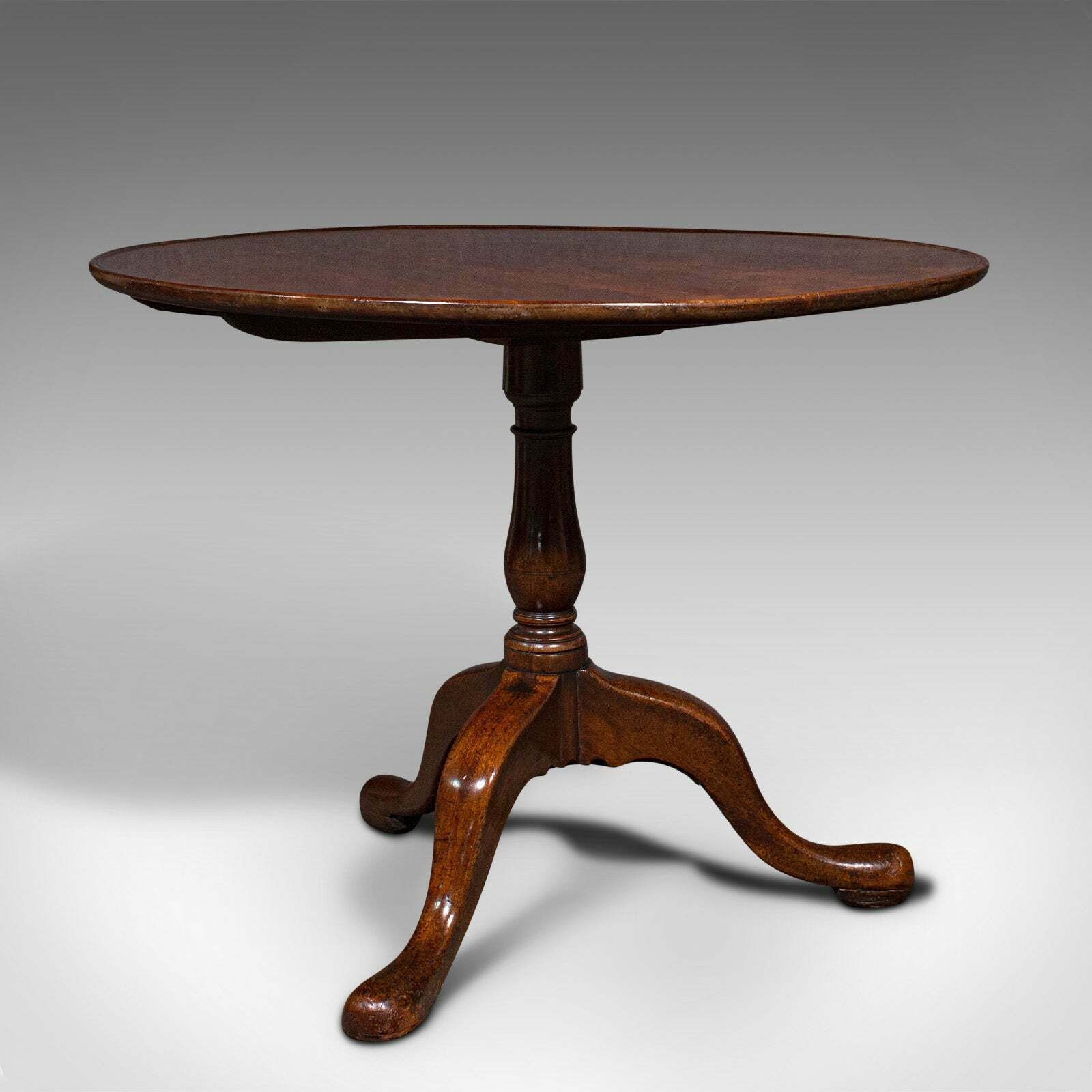 3 Feet Wide Antique Tilt Top Table, English, Reception Hall, Breakfast, Georgian photo vinterior