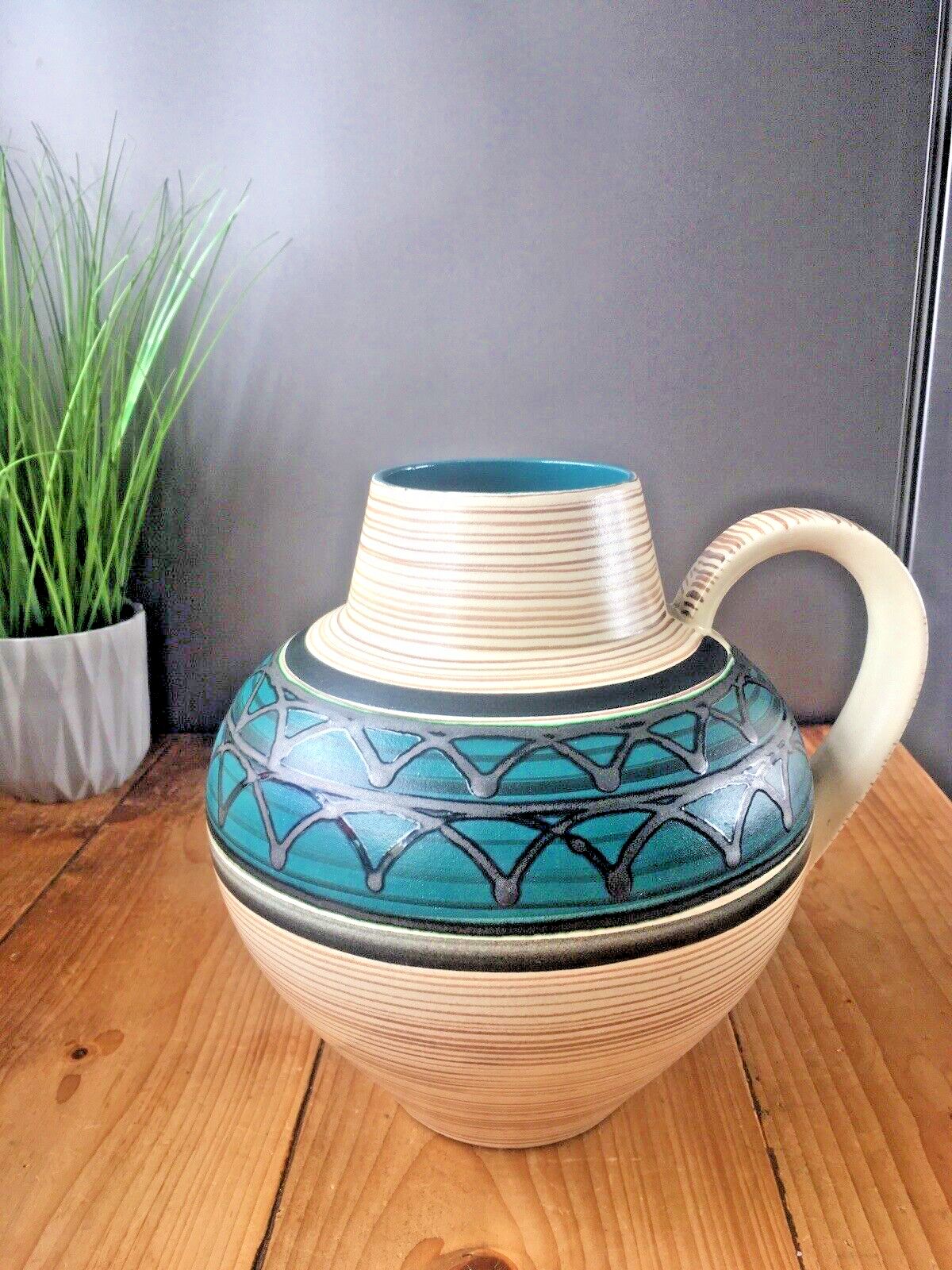 Large 1960's Carstens Tonnieshof West German Pottery Floor Jug Vase 698 23 Retro photo Home Decor