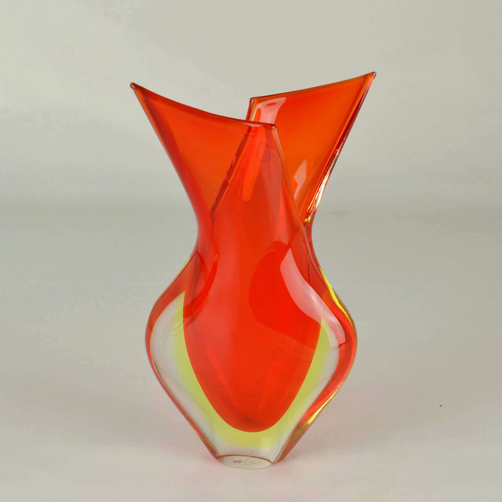 Murano Sommerso Red Glass Vases By Flavio Poli For Seguso, Italy,1960 photo 950.0