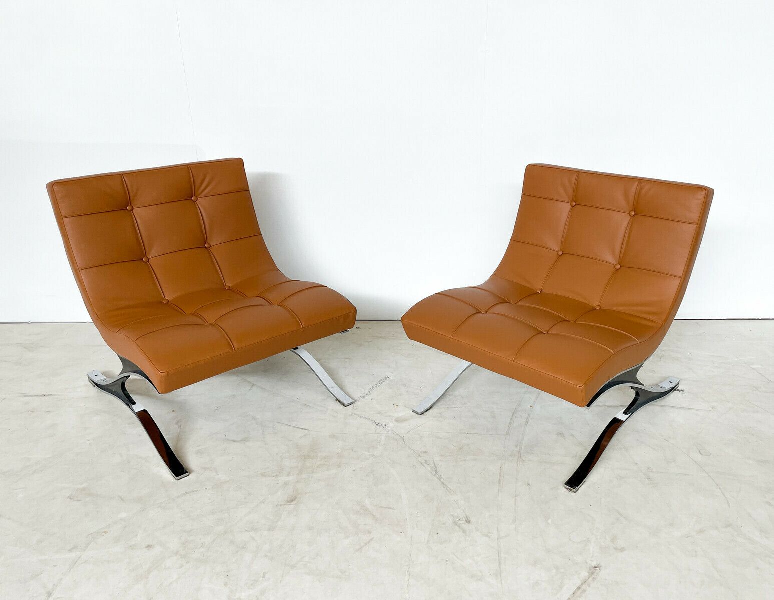 Italian Mid Century Brown Leather Armchair photo for sale