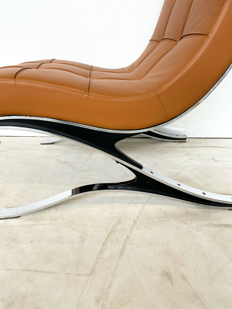 Italian Mid Century Brown Leather Armchair photo vinterior