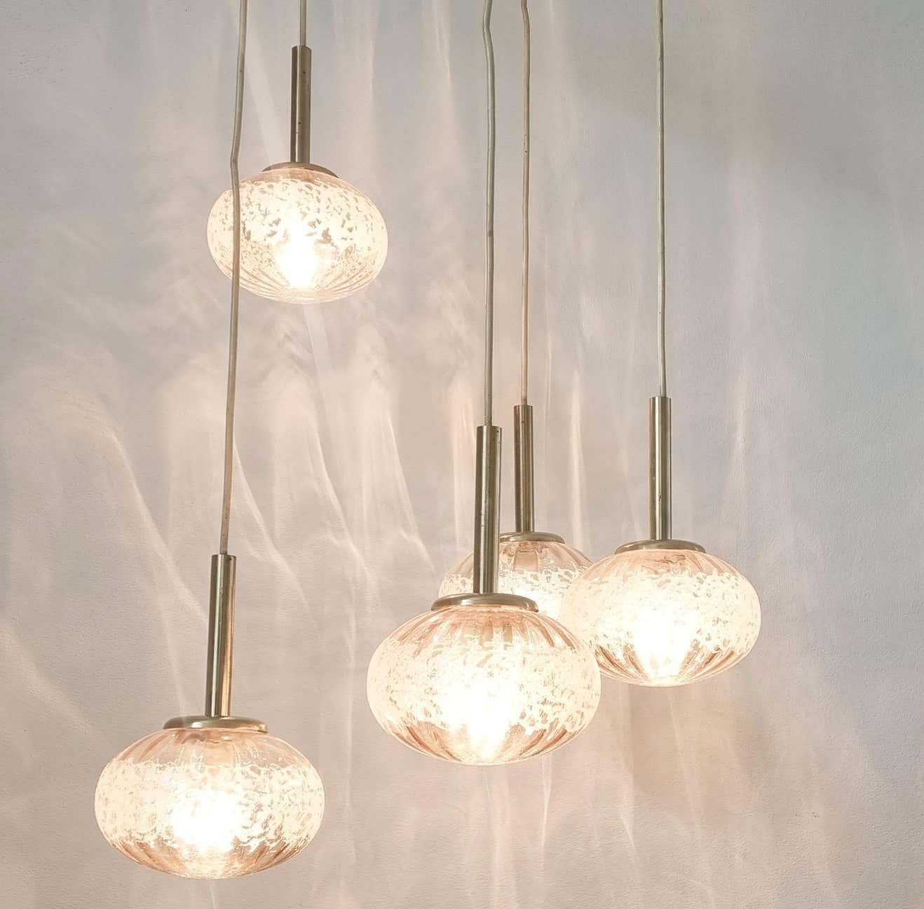 611.0 Rare Midcentury Pendant Fischer Leuchten, Germany, 1970s photo