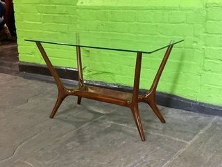 Italian 1950’s  Glass Top Coffee Table By Gio’ Ponti photo furniture
