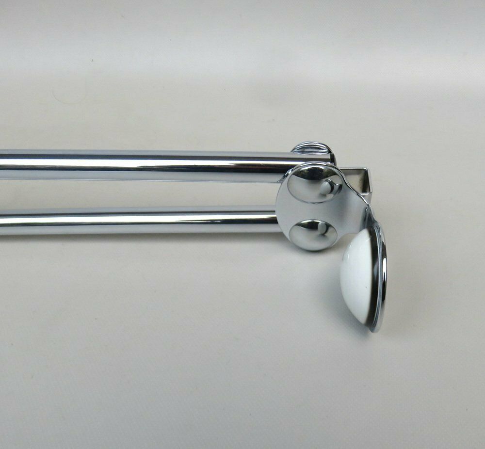 Space Age Bathroom Set In Chrome Plated Brass And Porcelain, 1970s, Set Of 4 photo buy