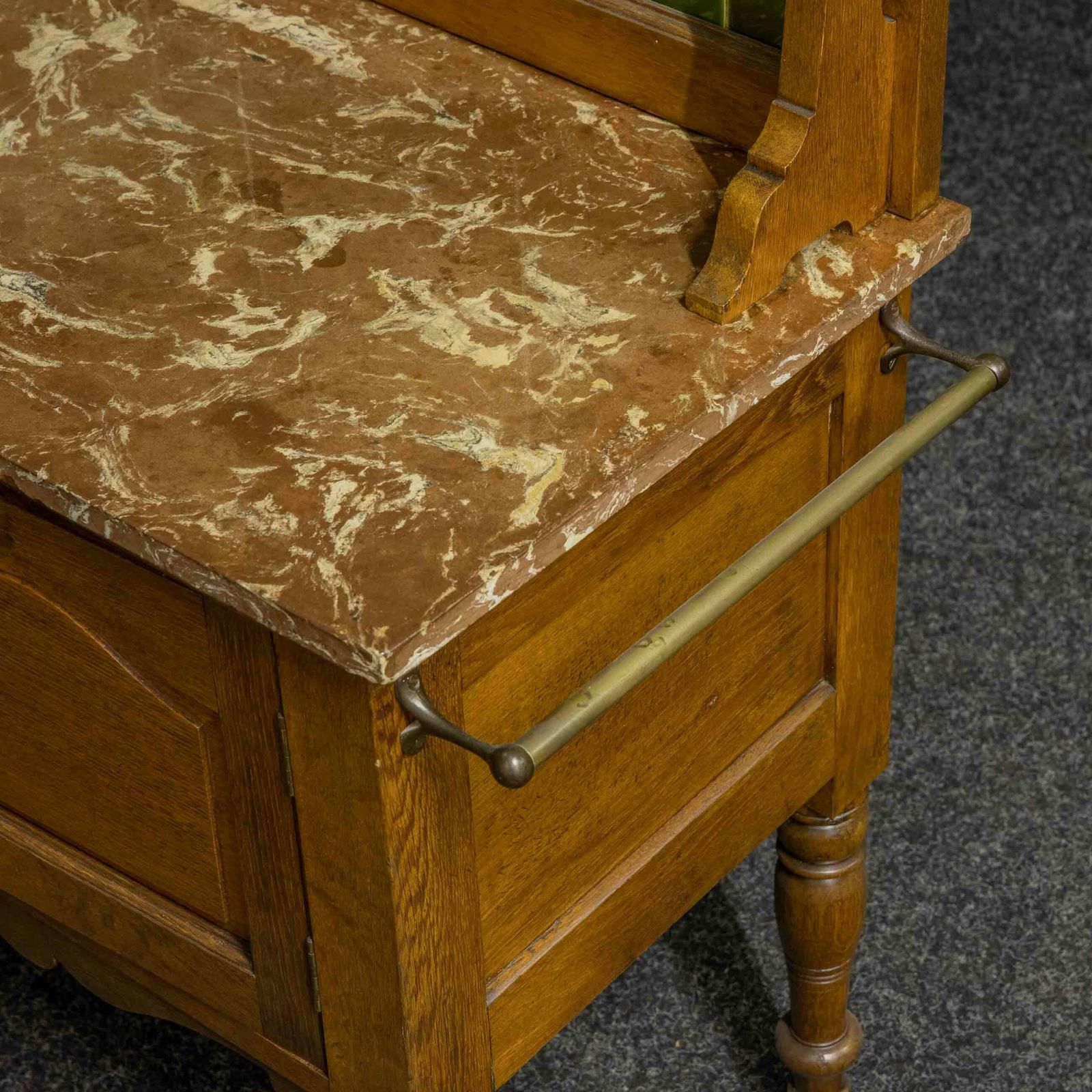 Edwardian Oak Washstand photo for sale