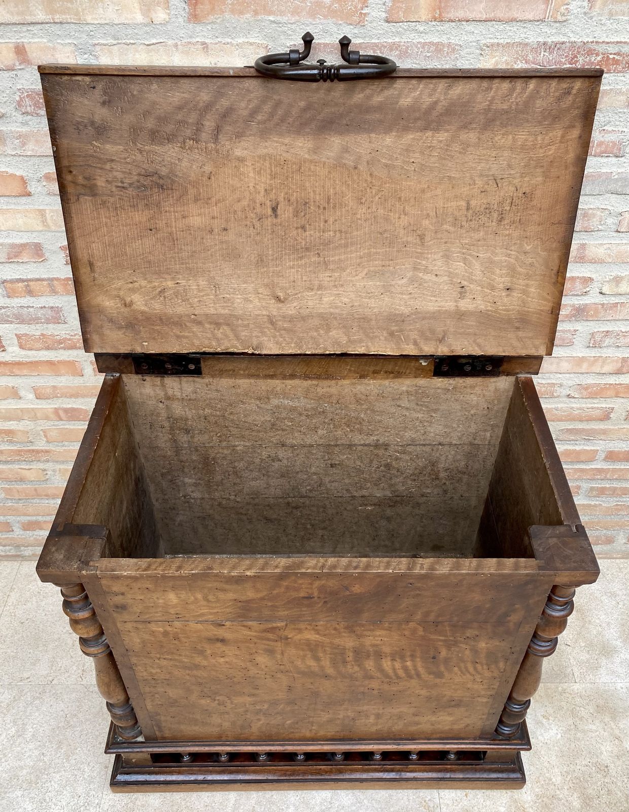 photo furniture Early 20th Century French Hand Carved Wooden Trunk